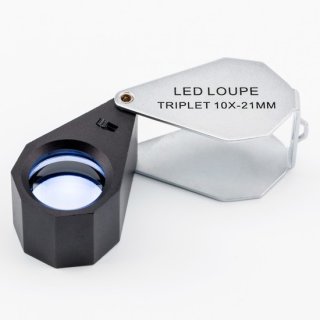 10X TRIPLET LOUPE WITH LED LIGHT