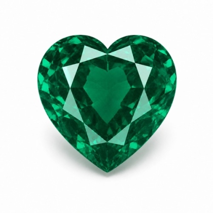 10x10 Emerald Lab Created Heart