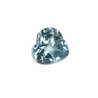 7x7 MM Aquamarine Genuine Heart