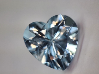 13x13 MM Aquamarine Genuine Heart