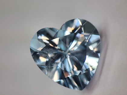 13x13 MM Aquamarine Genuine Heart