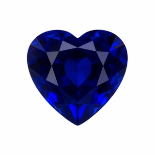 4x4 Blue Sapphire Lab Created Heart