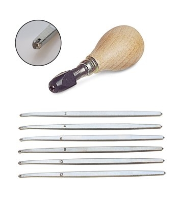 MILGRAIN TOOL SET (6 PC & HANDLE)