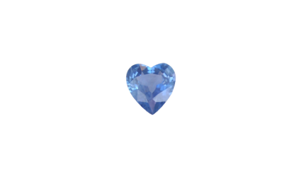 4x4 MM Blue Sapphire Genuine Heart
