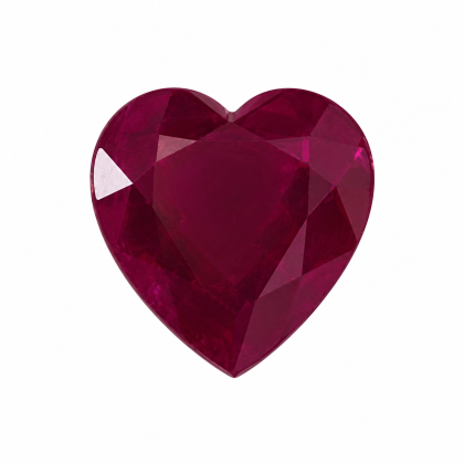 8.00X7.60MM Ruby Genuine Heart