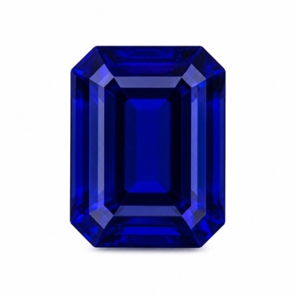 7x5MM Blue Sapphire Lab Created Emerald Cut