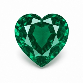 7x7 Emerald Lab Created Heart