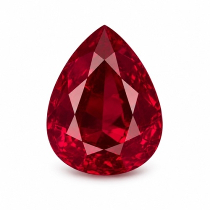 8x5MM Ruby Lab Created Pear