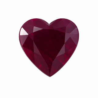 8.10x7.70MM Ruby Genuine Heart