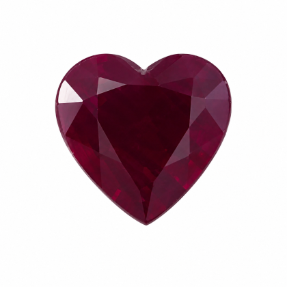 8.10x7.70MM Ruby Genuine Heart