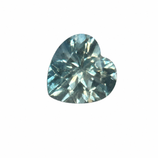 10x10 MM Aquamarine Genuine Heart