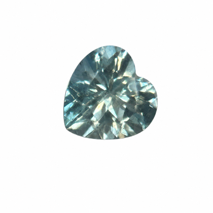 10x10 MM Aquamarine Genuine Heart