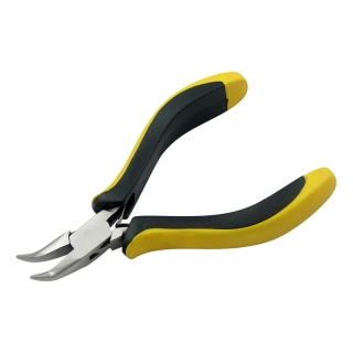 PREMIUM BENT CHAIN NOSE PLIER SMOOTH JAWS 133MM SOFT CUSHION HANDLE