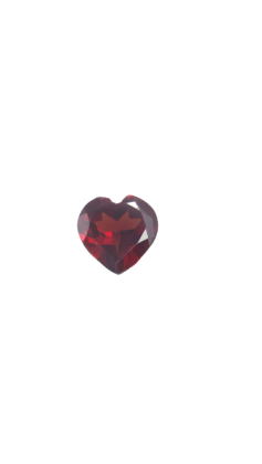 8x8 MM Garnet Genuine Heart