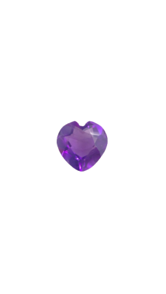 10x10 MM Amethyst Genuine Heart