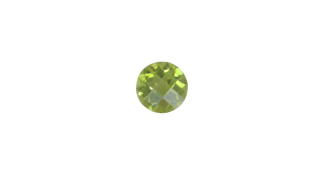 8.00 MM Peridot Genuine Round Checkerboard-cut 