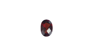 8x6 MM Garnet Genuine Oval Checkerboard-cut 