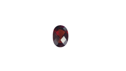 9x7 MM Garnet Genuine Oval Checkerboard-cut 