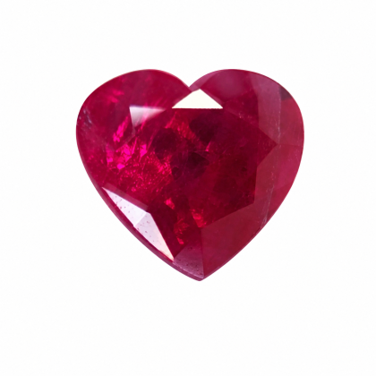 5.4x6 MM Ruby Genuine Heart