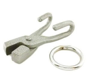 WIRE DRAW TONGS WITH RING