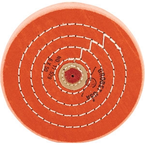  GROBET® Orange Buffs with Leather Center